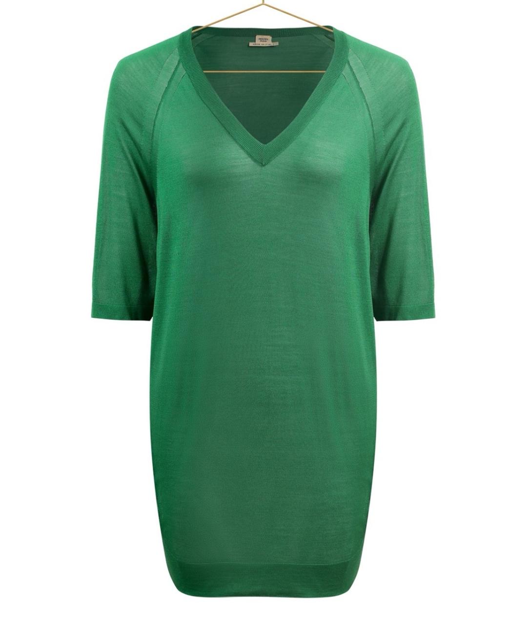 HERMES Зеленый шелковый джемпер / свитер, фото 6