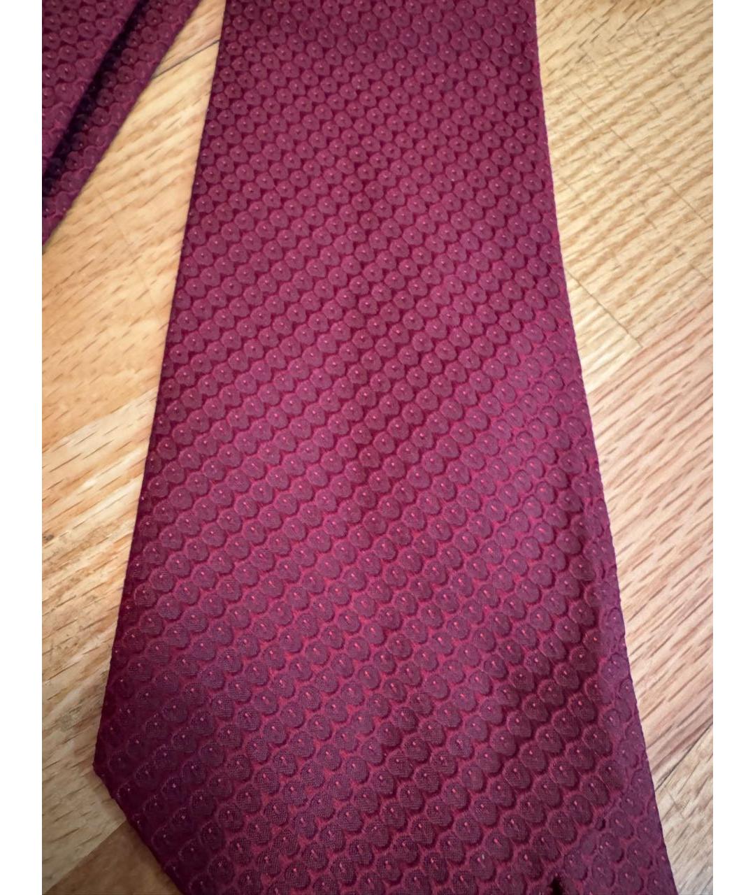 SALVATORE FERRAGAMO Бордовый галстук, фото 3