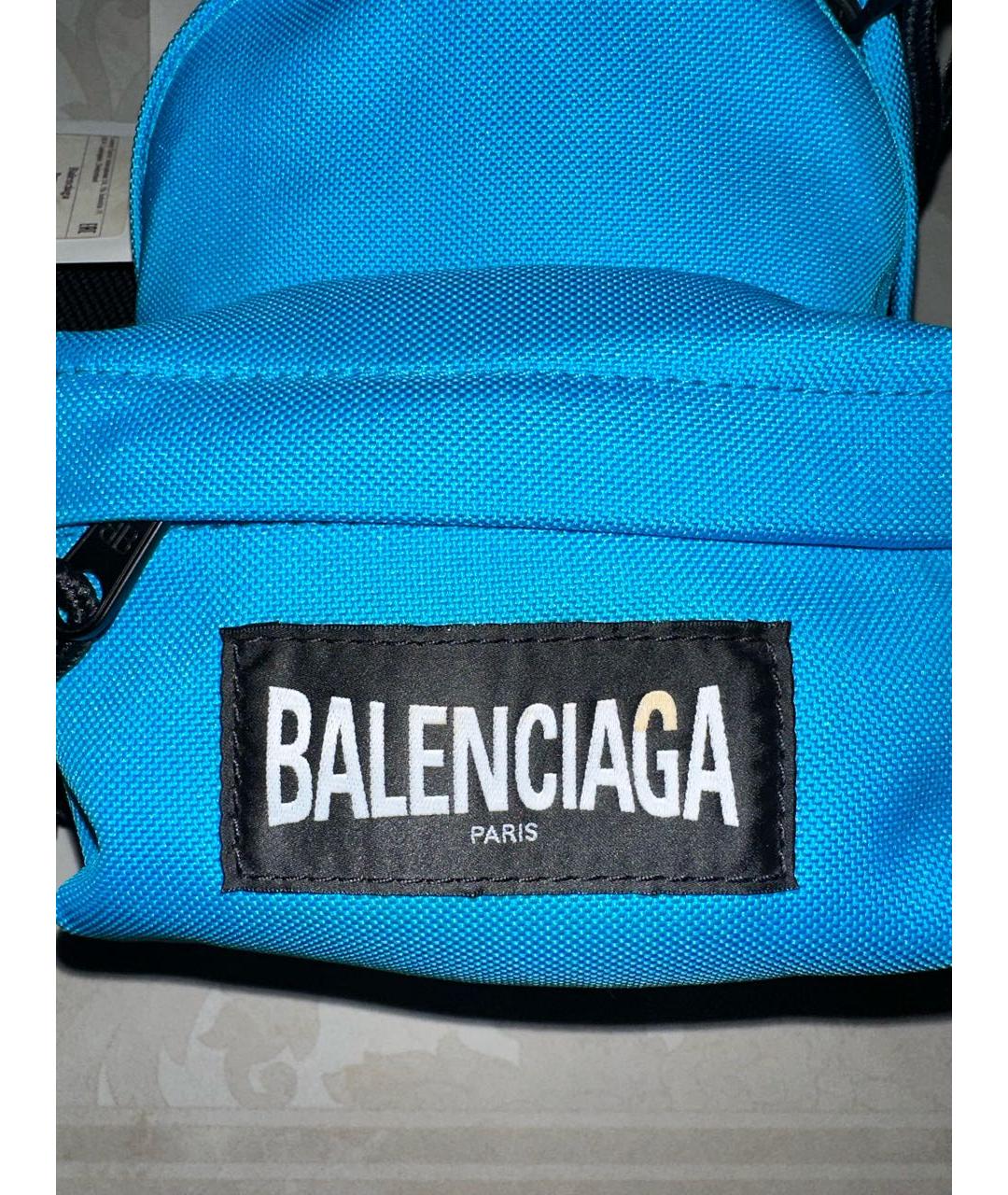 BALENCIAGA Голубой рюкзак, фото 6