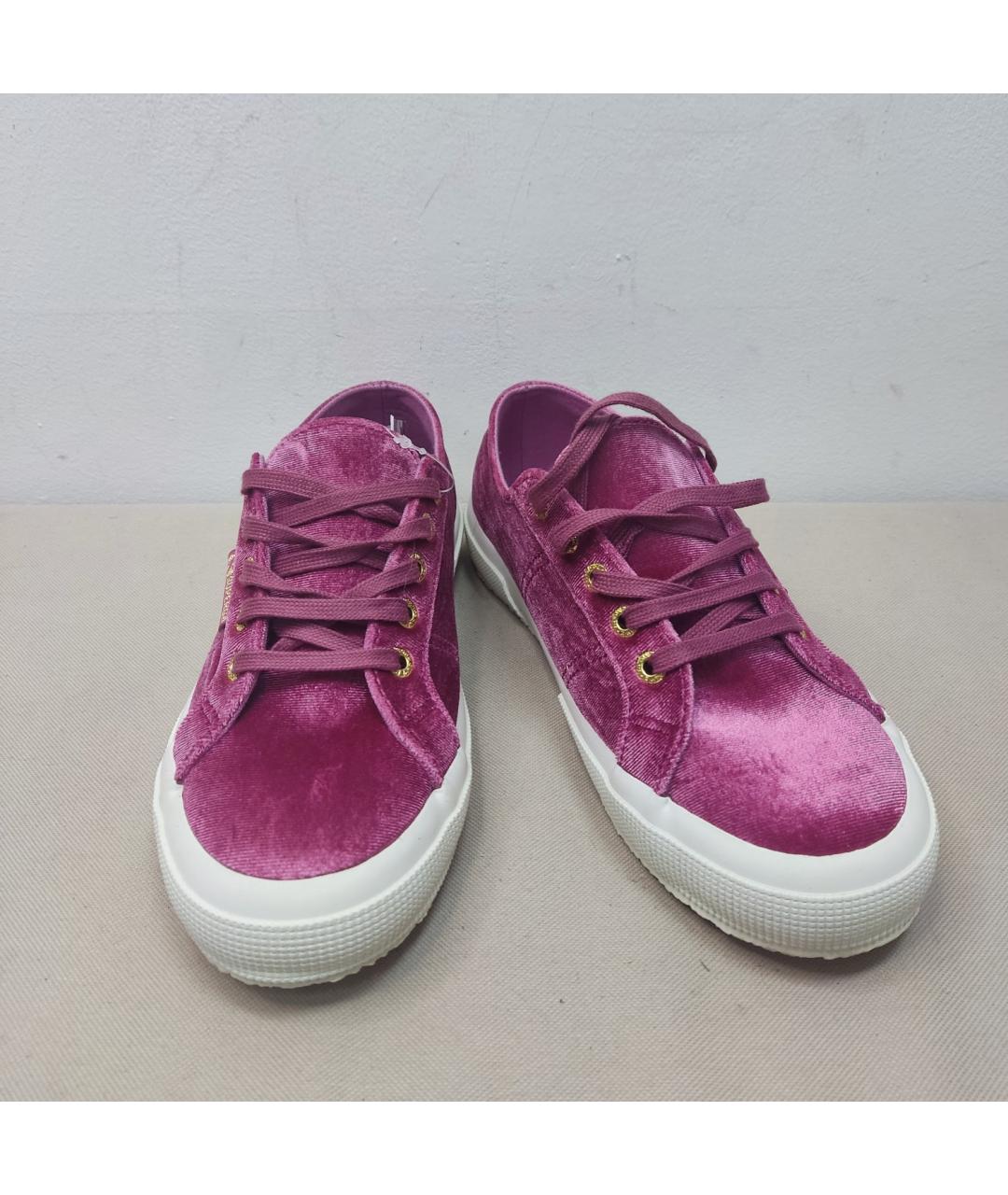 SUPERGA Розовые бархатные кеды, фото 2