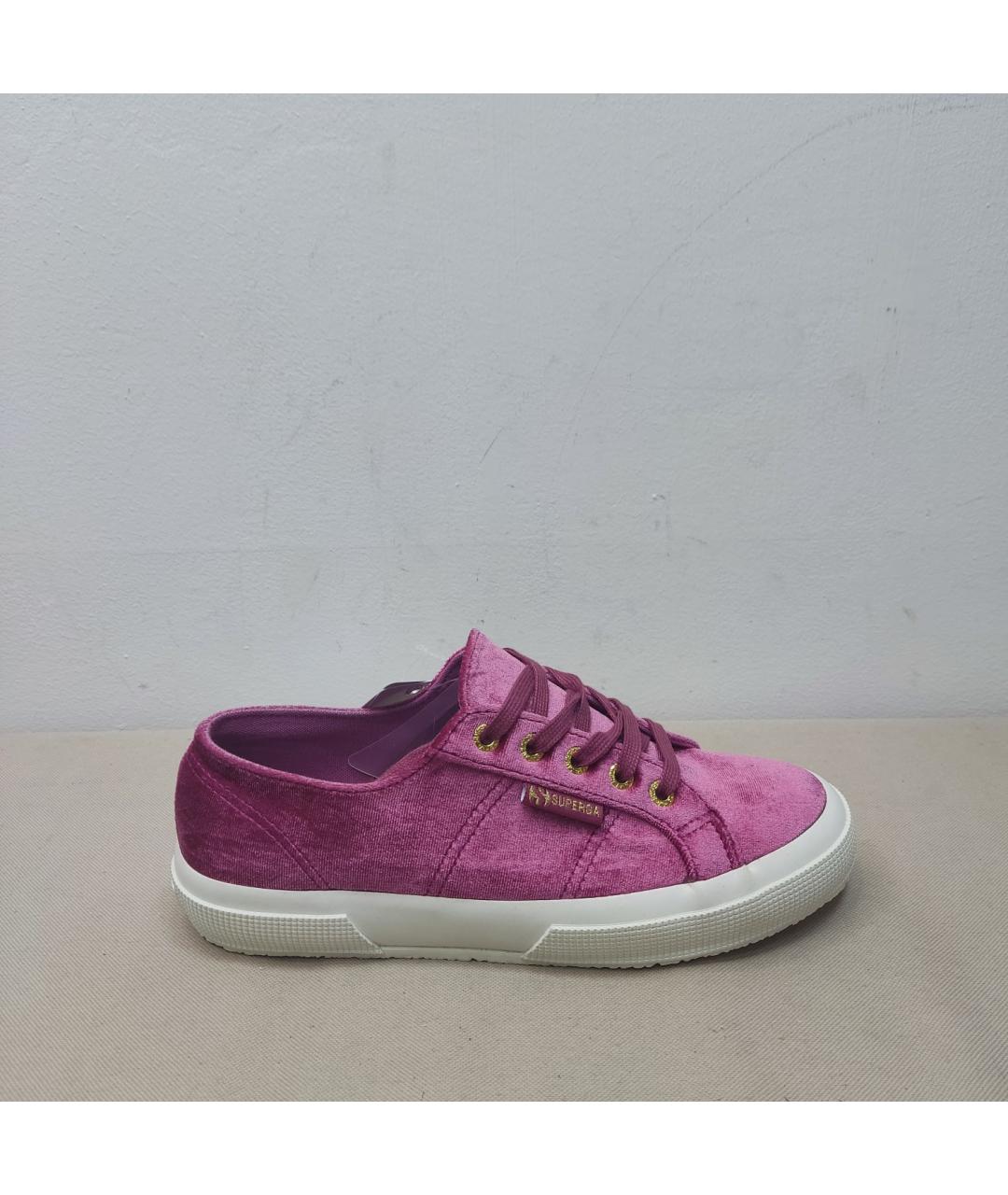 SUPERGA Розовые бархатные кеды, фото 5