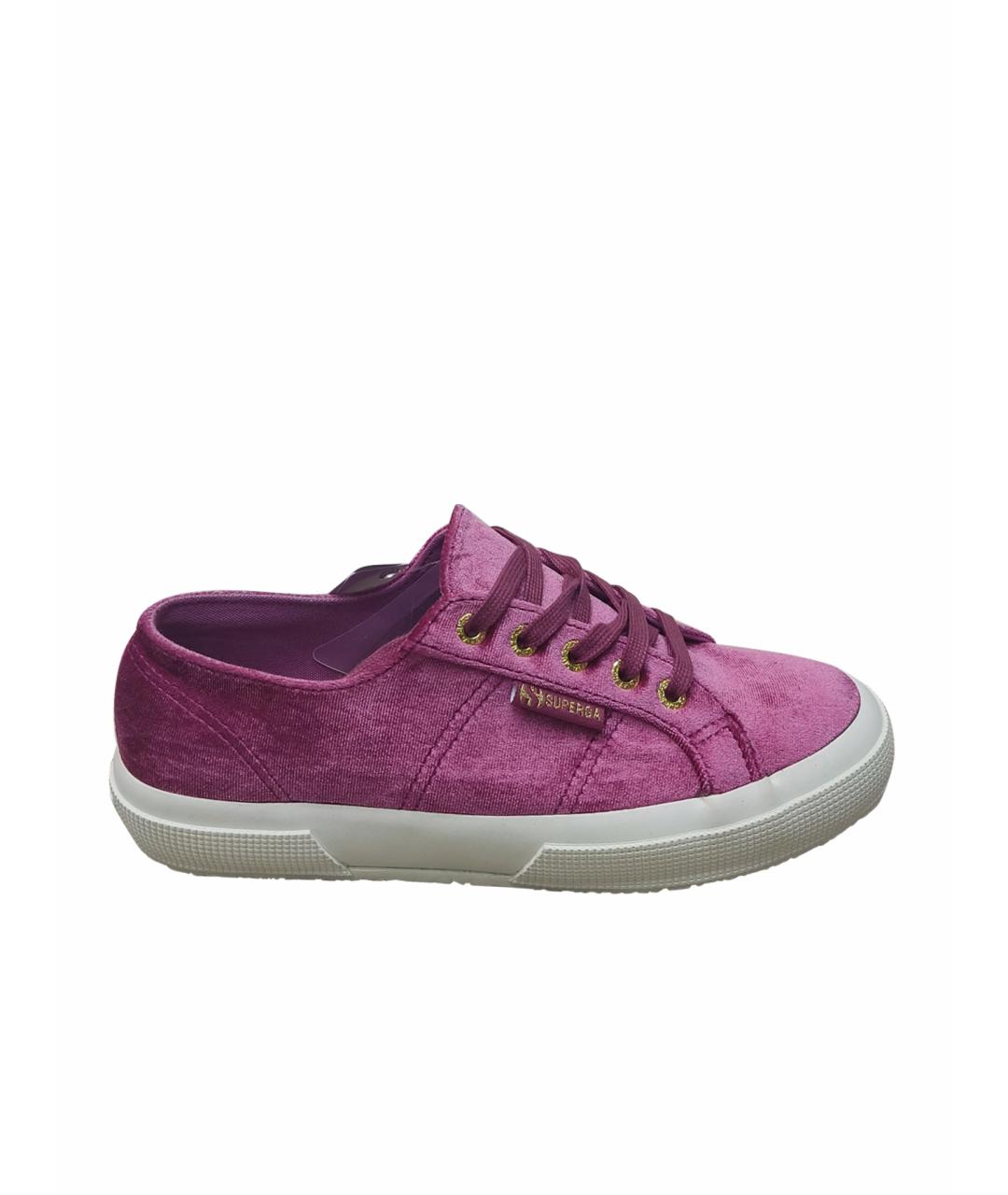 SUPERGA Розовые бархатные кеды, фото 1