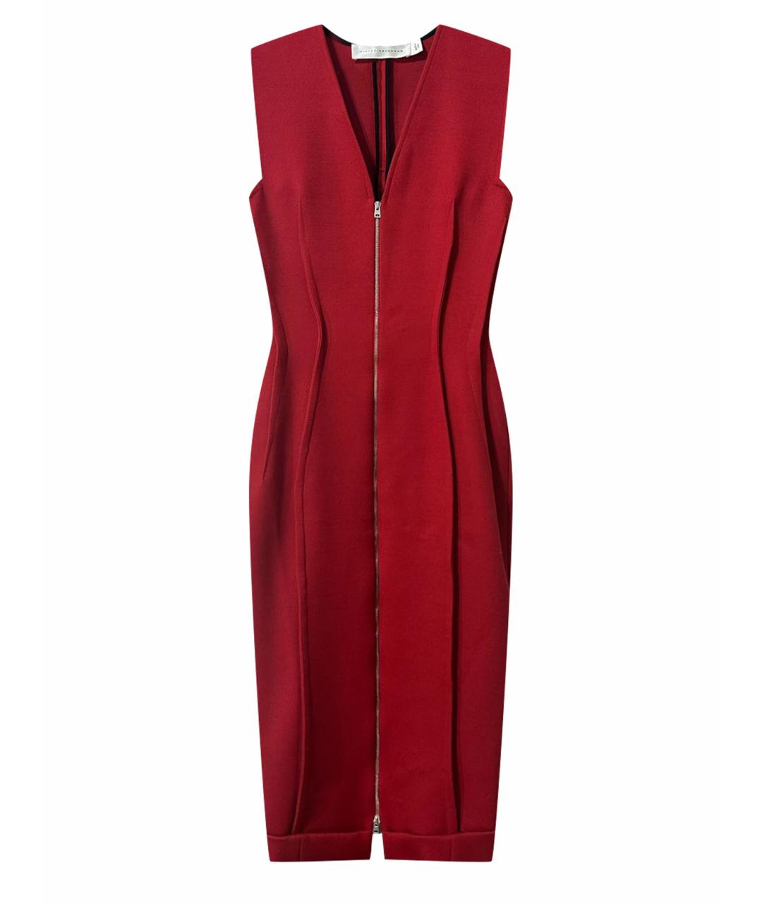 VICTORIA BECKHAM Красное полиамидовое коктейльное платье, фото 1