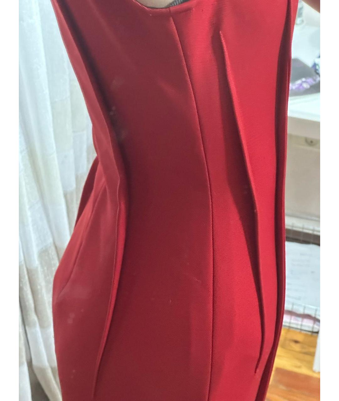 VICTORIA BECKHAM Красное полиамидовое коктейльное платье, фото 5