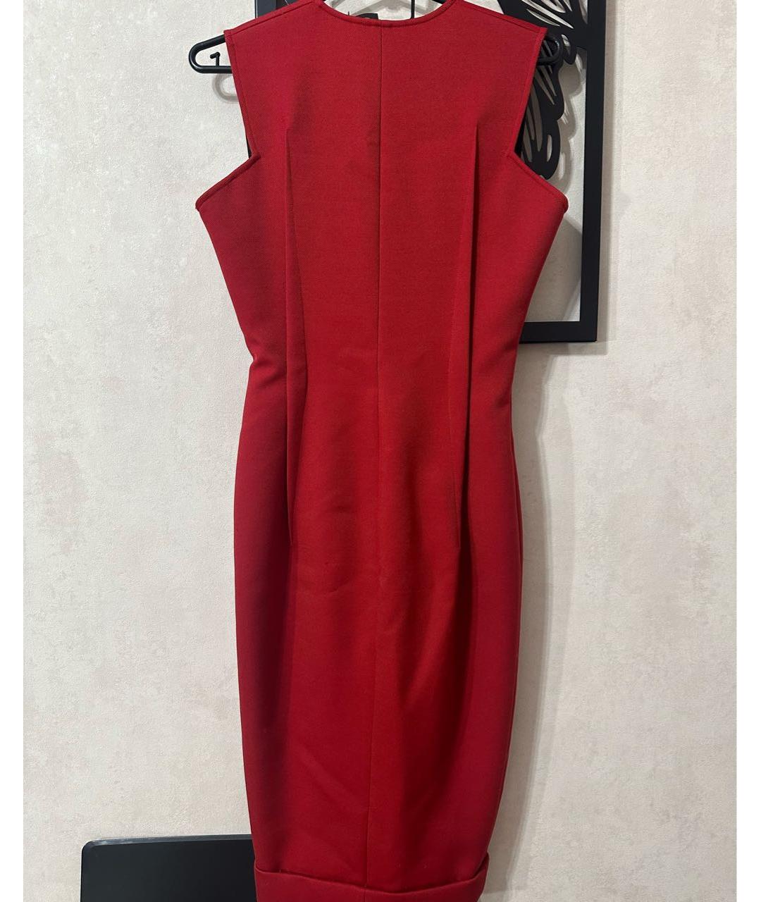 VICTORIA BECKHAM Красное полиамидовое коктейльное платье, фото 2