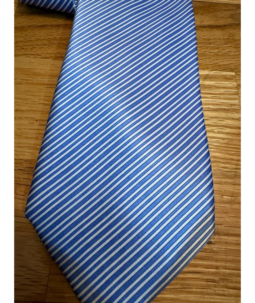 STEFANO RICCI Голубой галстук, фото 3