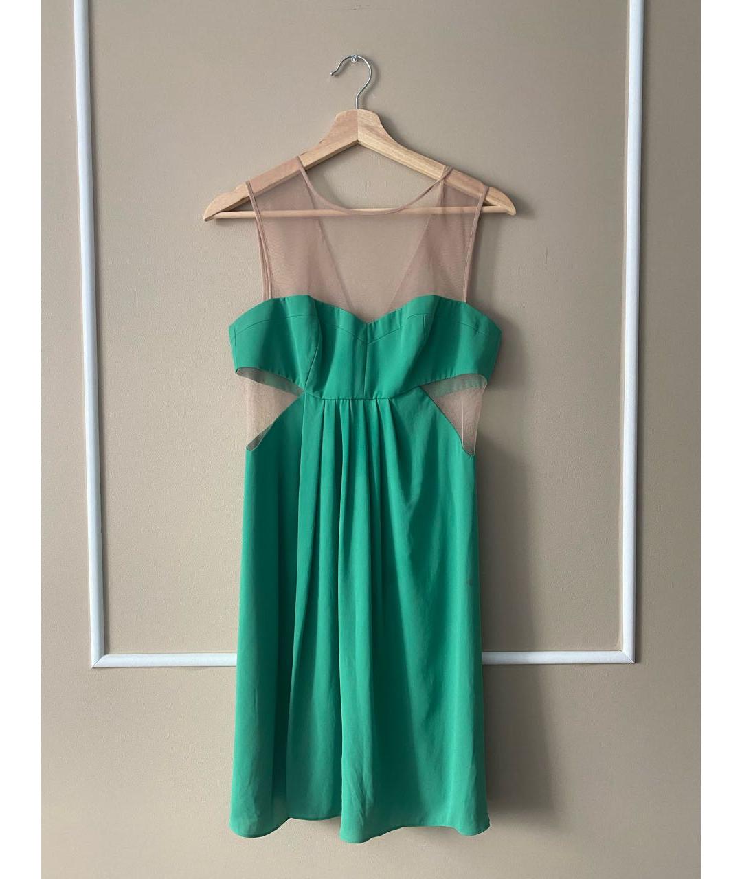 BCBG MAXAZRIA Зеленые полиэстеровое коктейльное платье, фото 5