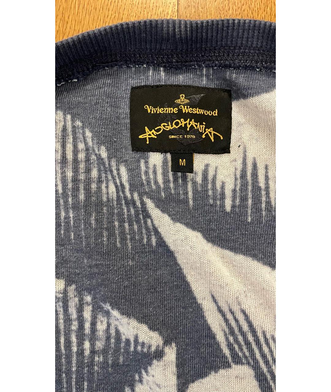 VIVIENNE WESTWOOD ANGLOMANIA Темно-синий хлопко-эластановый джемпер / свитер, фото 4
