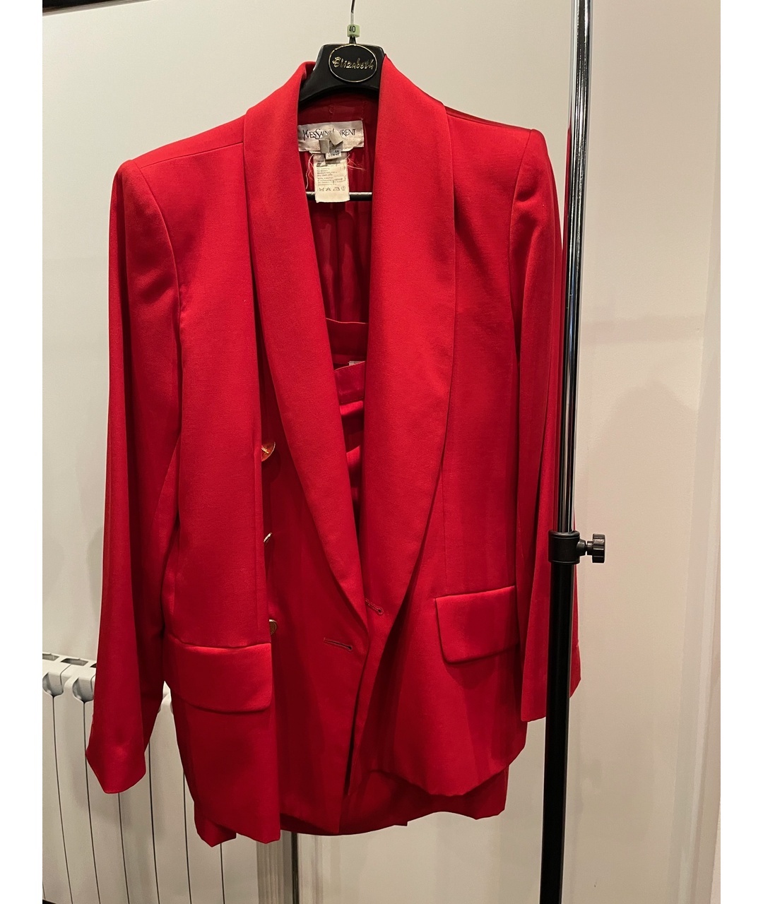 SAINT LAURENT Красный костюм с брюками, фото 7