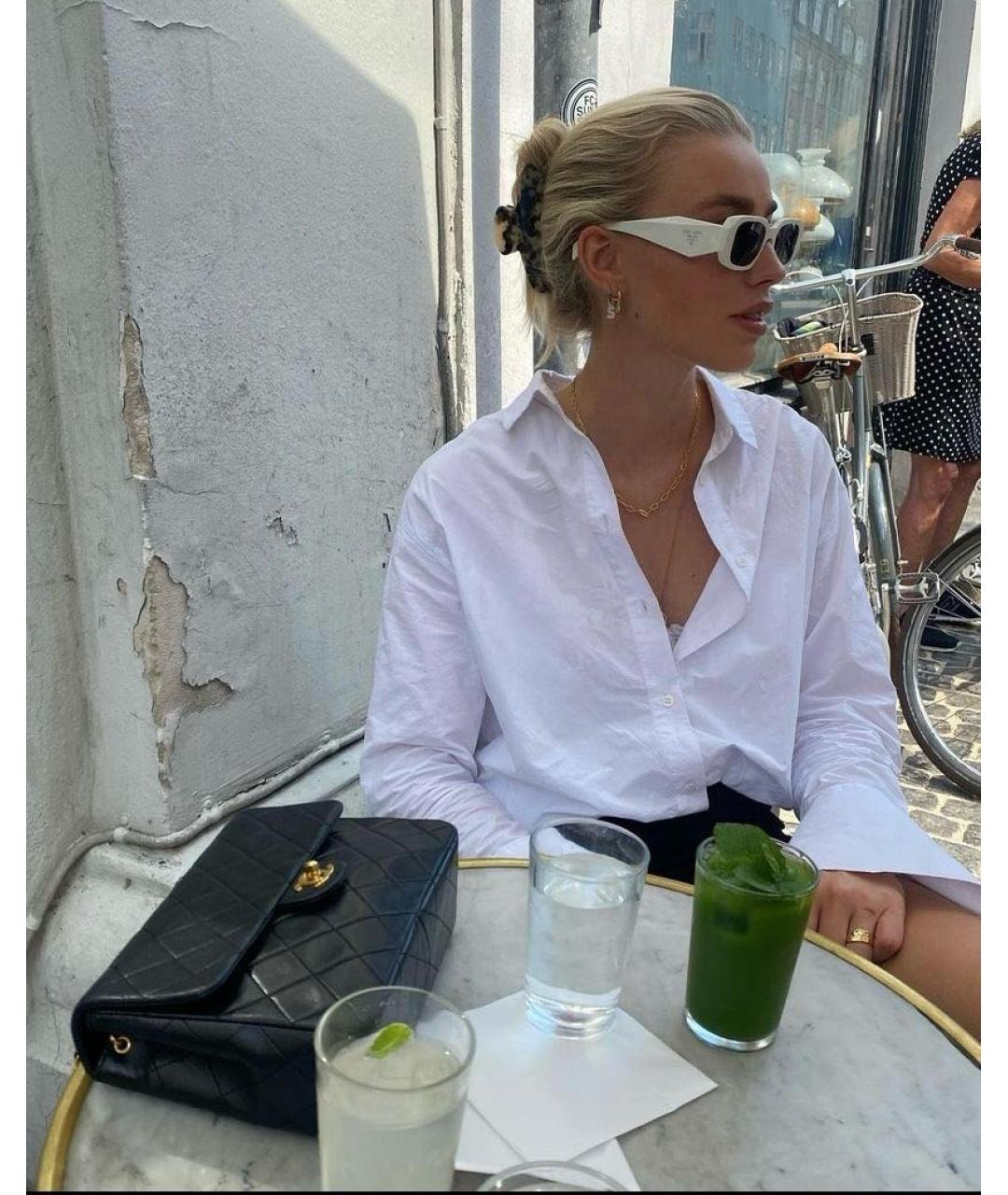 PRADA Белые пластиковые солнцезащитные очки, фото 3