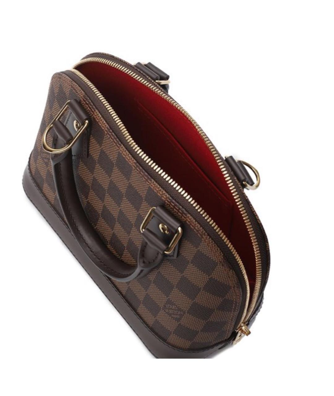 LOUIS VUITTON PRE-OWNED Коричневая кожаная сумка с короткими ручками, фото 3