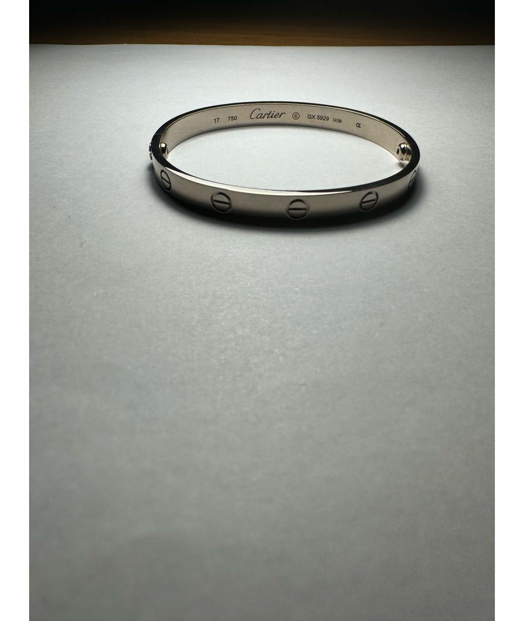 CARTIER Белый браслет из белого золота, фото 8