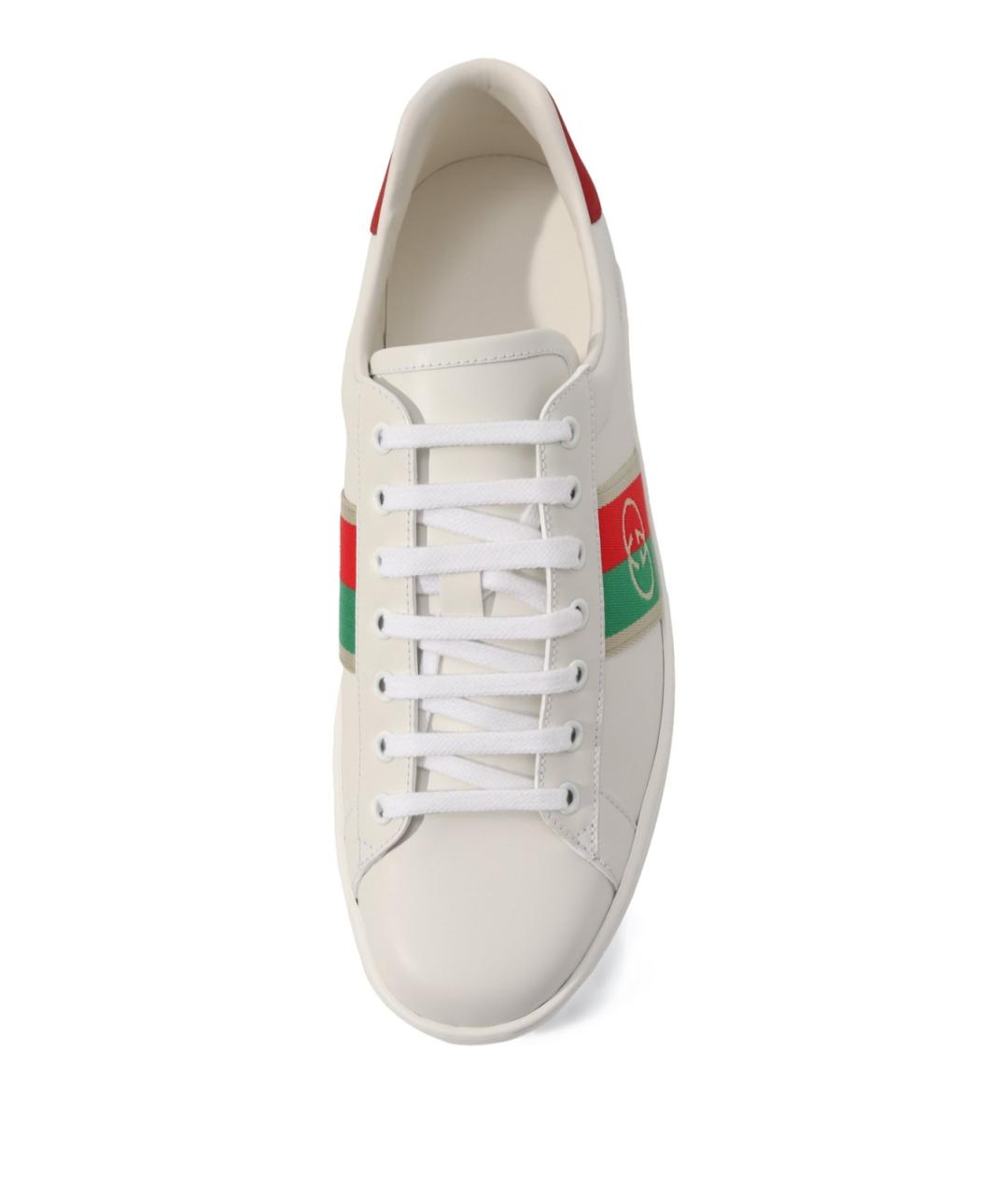 GUCCI Белые кожаные кеды, фото 3