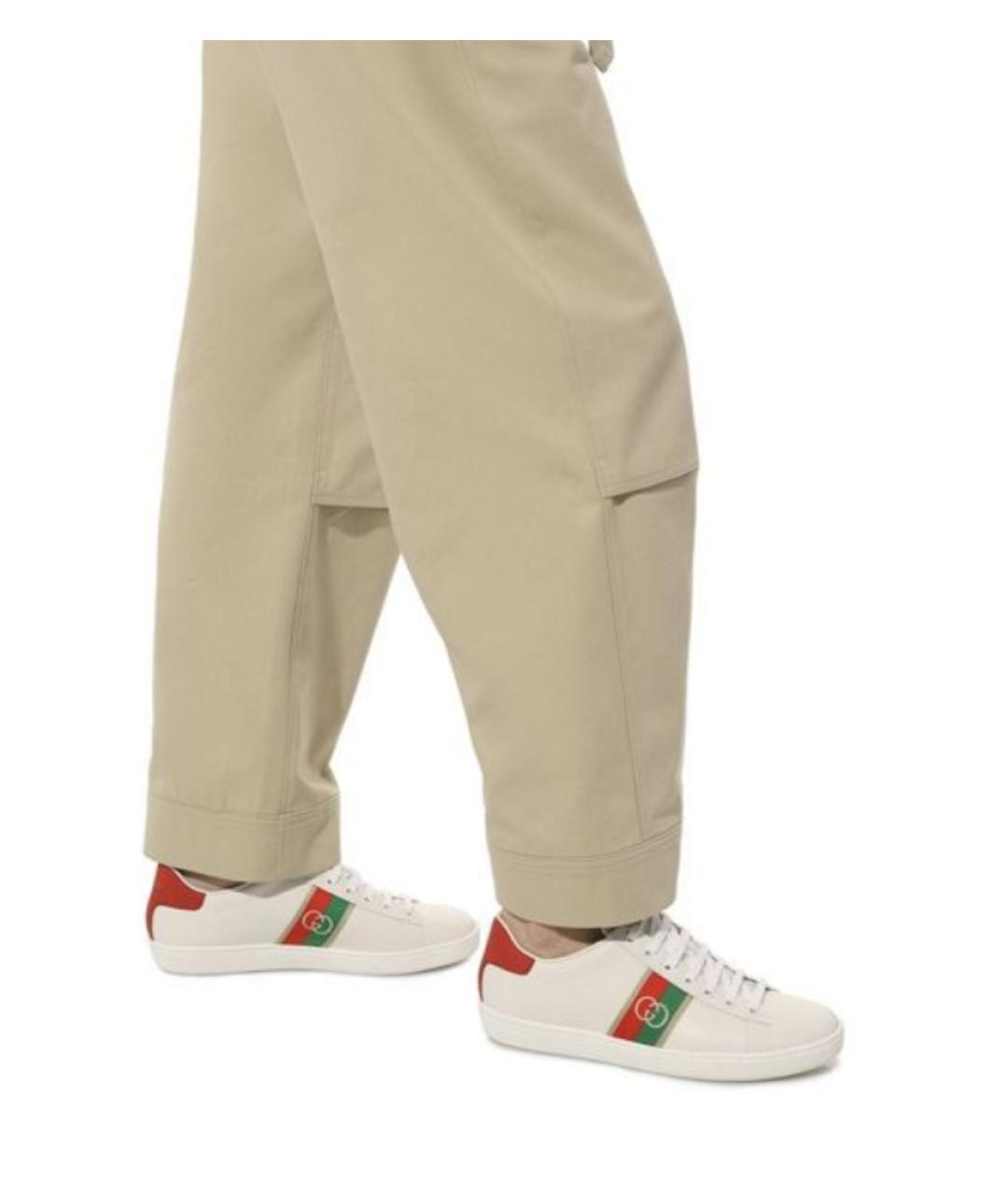 GUCCI Белые кожаные кеды, фото 8
