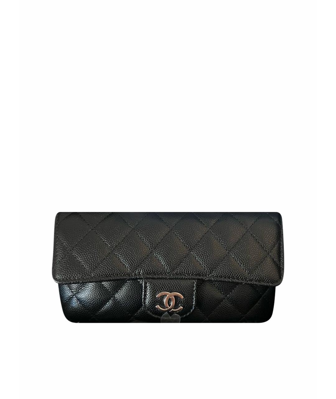 CHANEL PRE-OWNED Черная кожаная сумка через плечо, фото 1