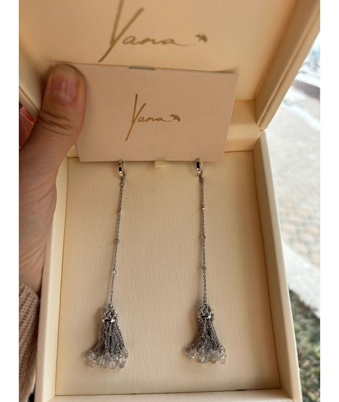 YANA JEWELLERY Белые серьги из белого золота, фото 5