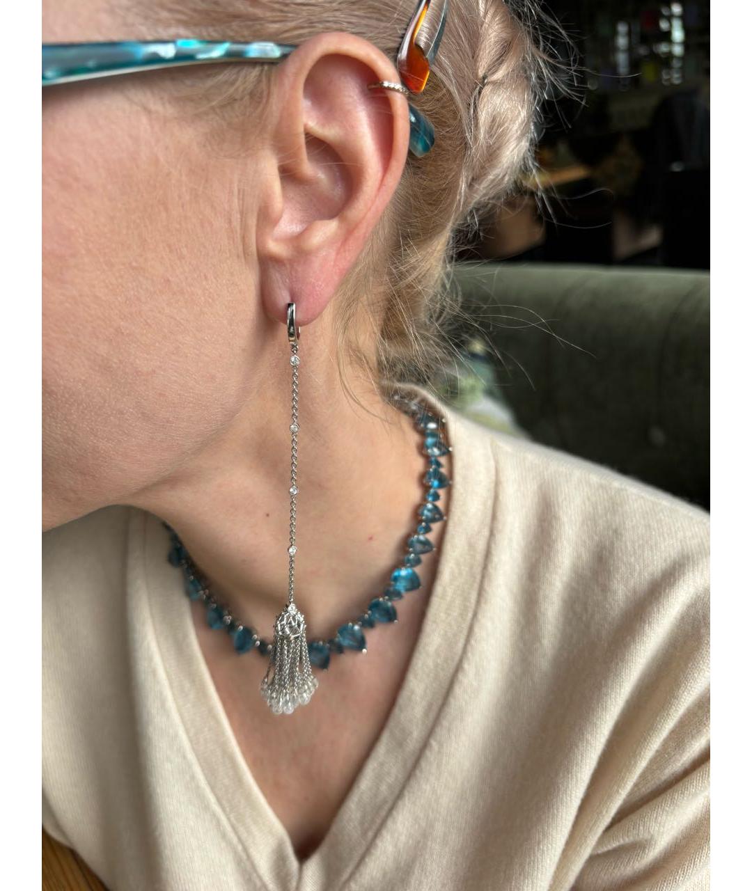 YANA JEWELLERY Белые серьги из белого золота, фото 8
