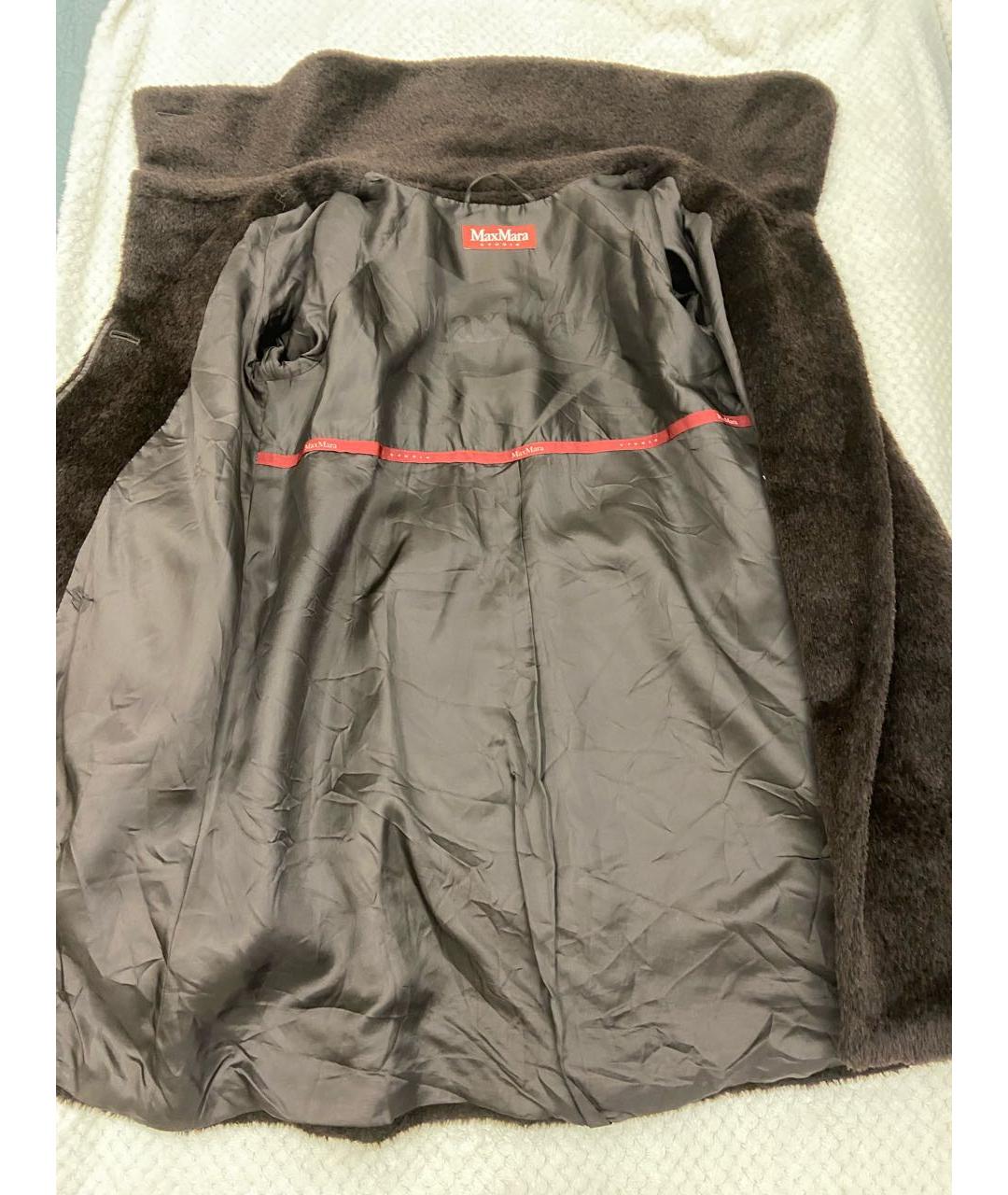 MAX MARA STUDIO Коричневое шерстяное пальто, фото 8