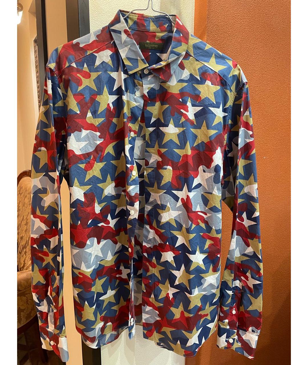 VALENTINO Мульти хлопко-полиэстеровая кэжуал рубашка, фото 5