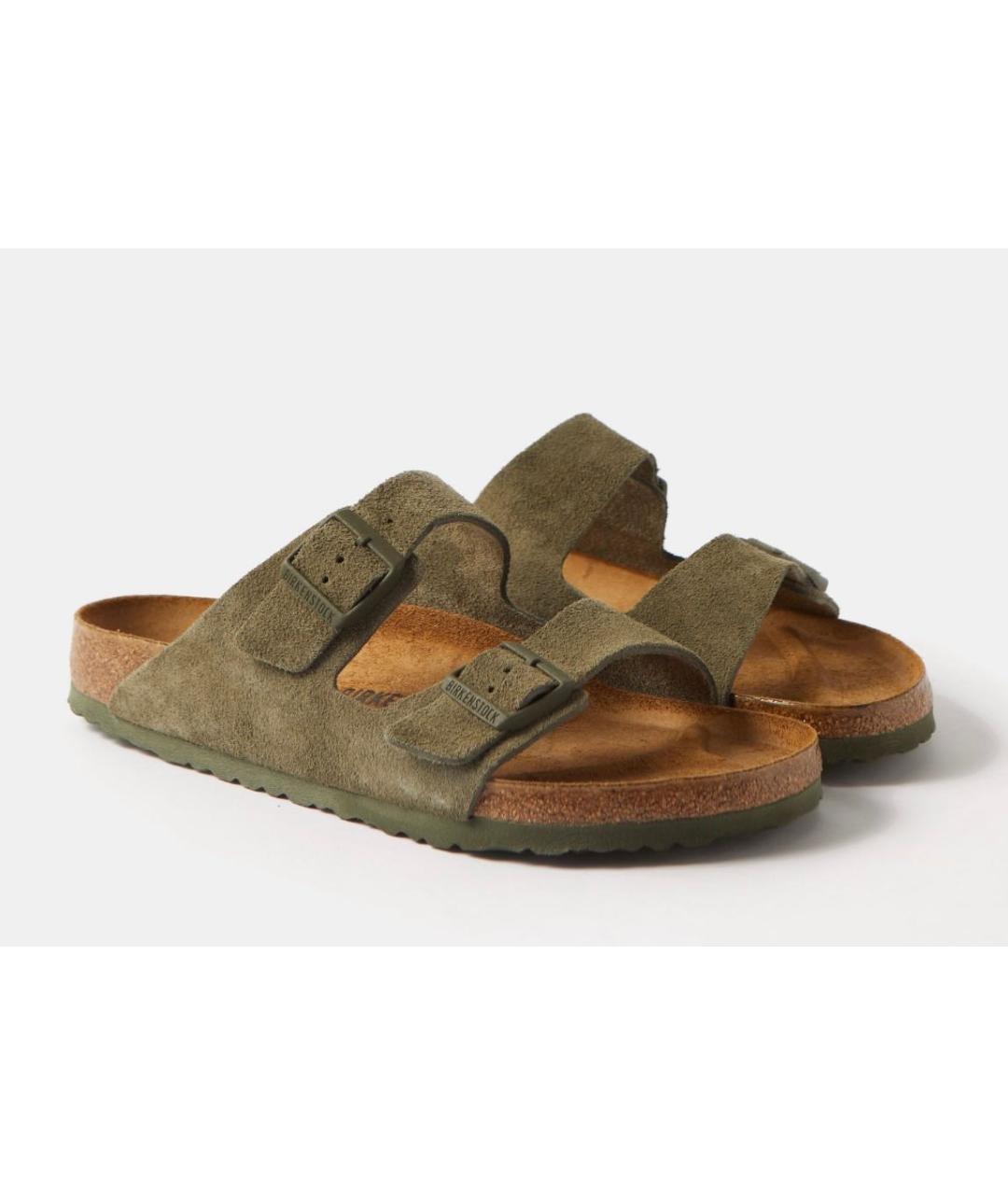 BIRKENSTOCK Зеленые замшевые сандалии, фото 2