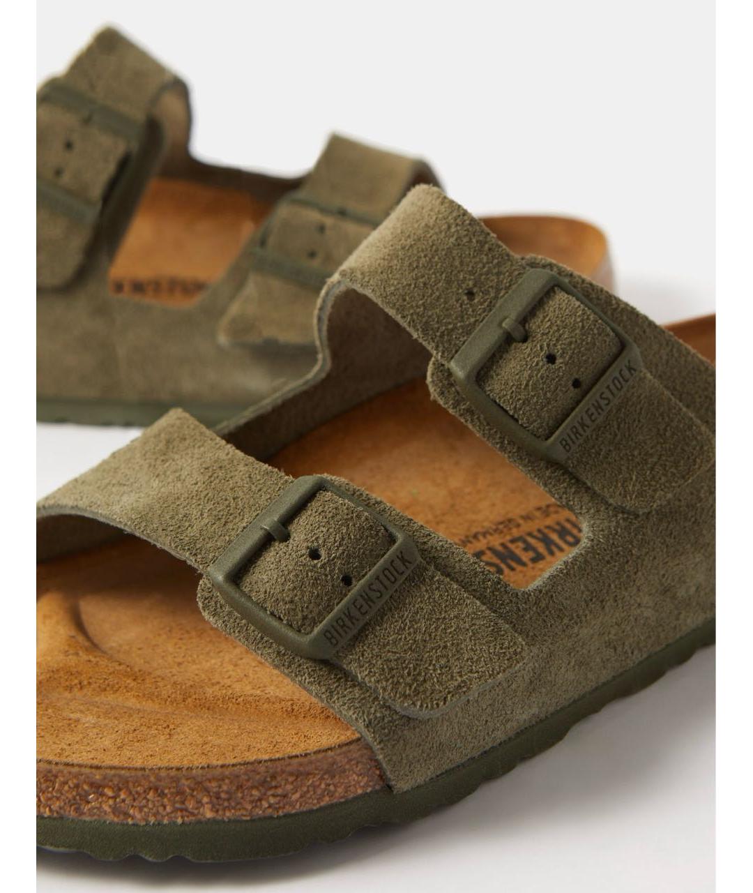 BIRKENSTOCK Зеленые замшевые сандалии, фото 4