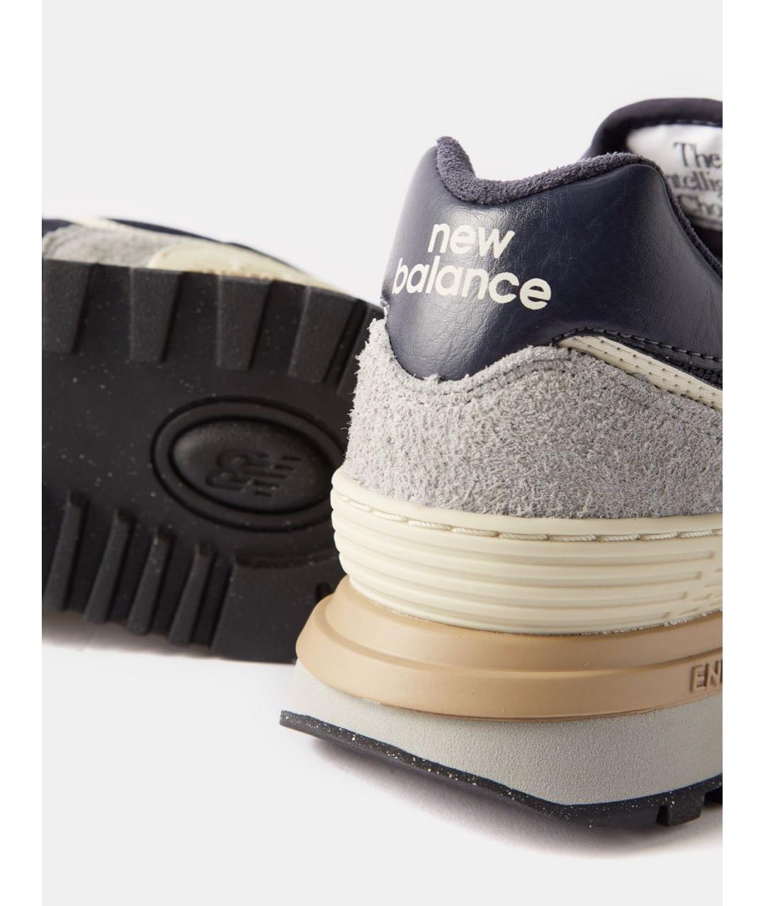 NEW BALANCE Темно-синие замшевые кроссовки, фото 5