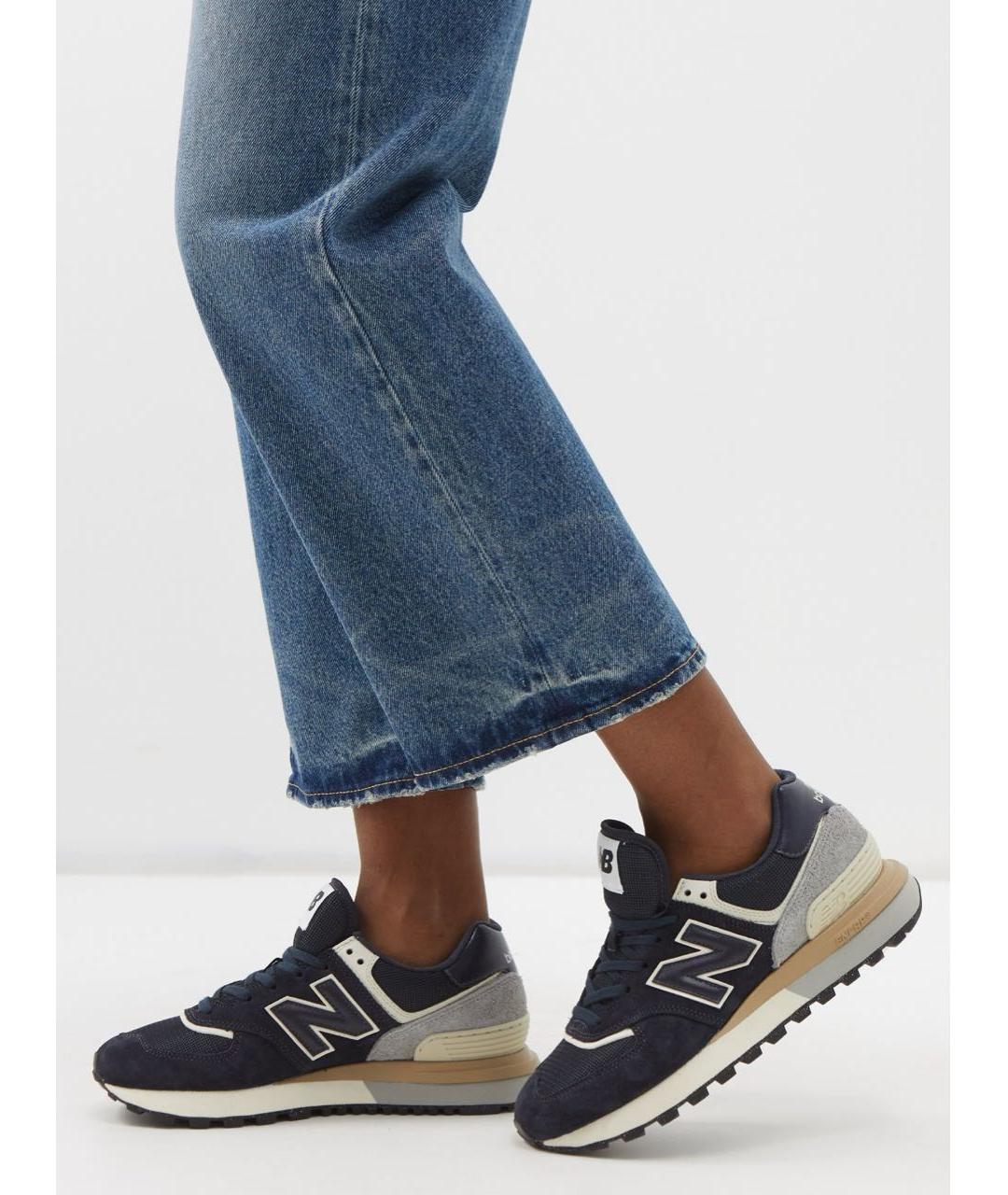 NEW BALANCE Темно-синие замшевые кроссовки, фото 6