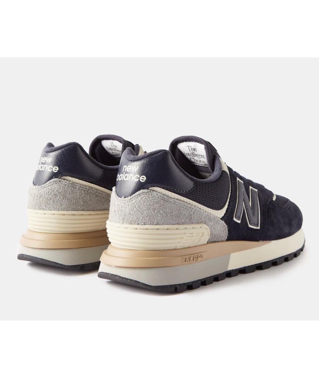 NEW BALANCE Темно-синие замшевые кроссовки, фото 4