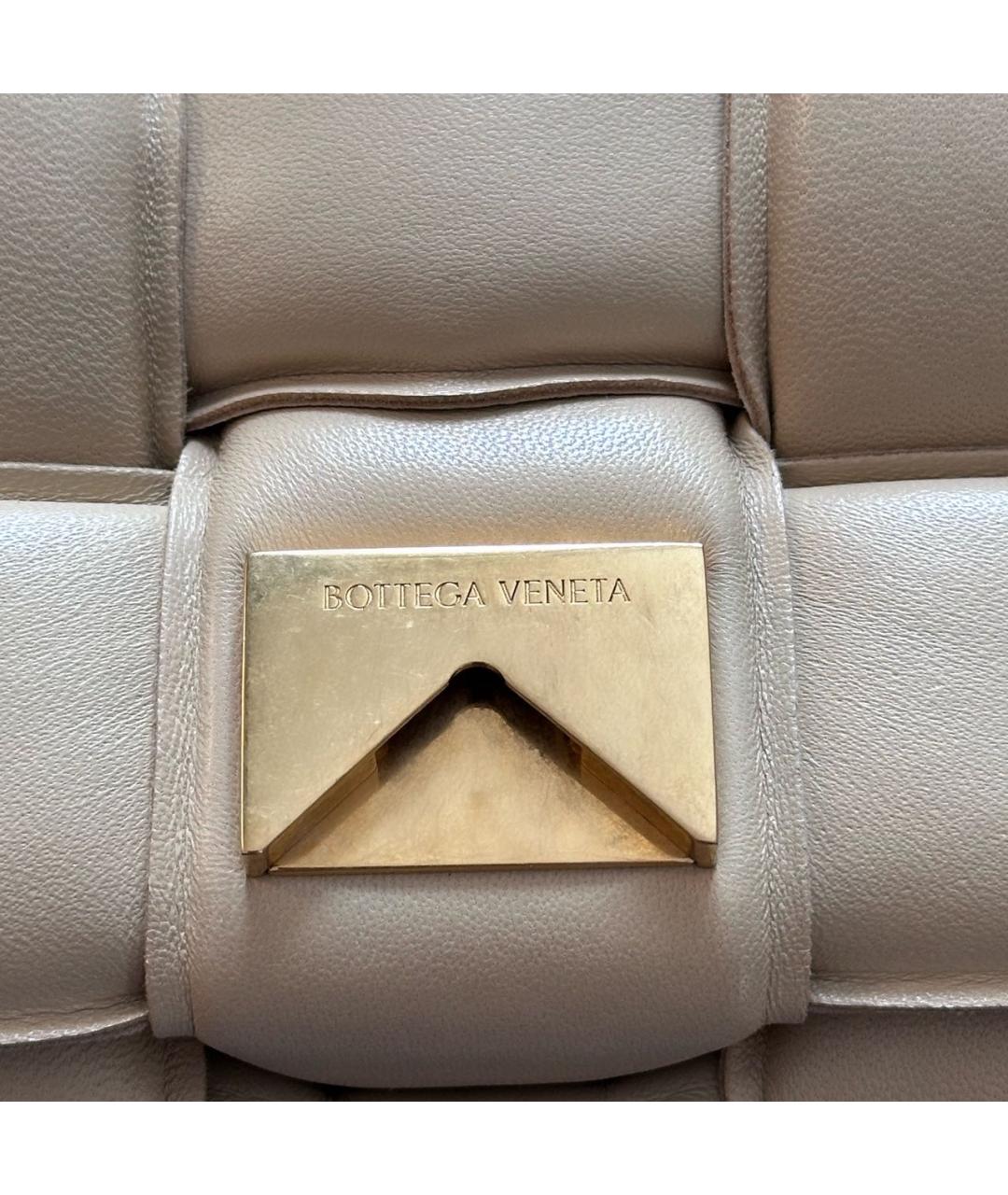 BOTTEGA VENETA Бежевая кожаная сумка через плечо, фото 8