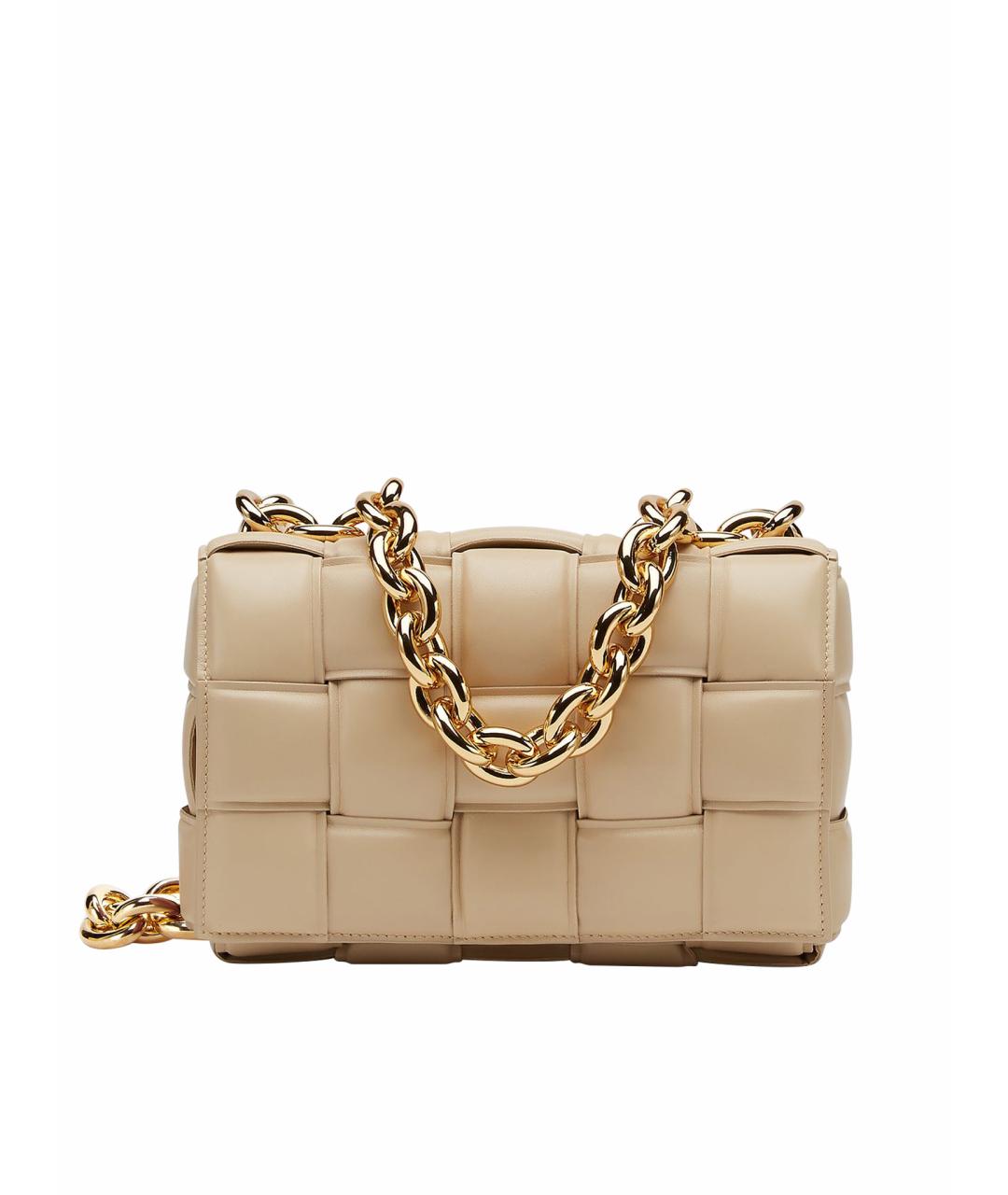 BOTTEGA VENETA Бежевая кожаная сумка через плечо, фото 1