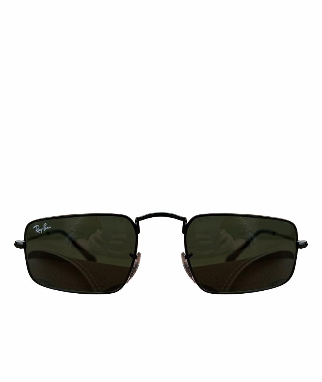 RAY BAN Черные металлические солнцезащитные очки, фото 1