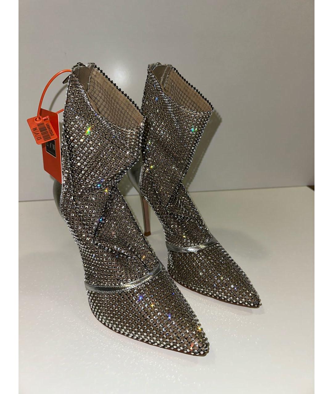 GIANVITO ROSSI Серебряные синтетические туфли, фото 4