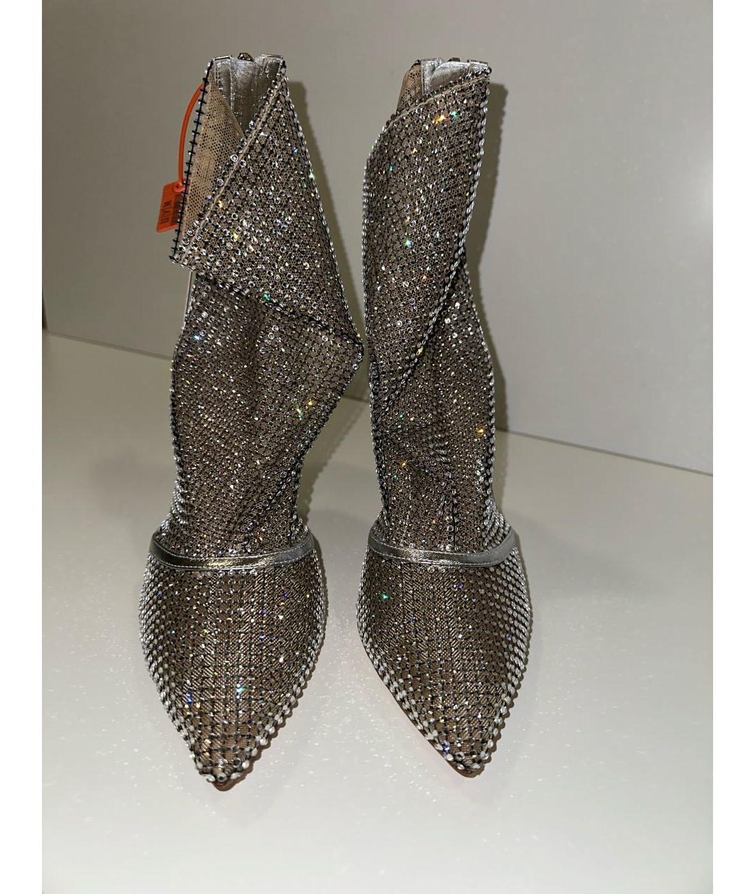 GIANVITO ROSSI Серебряные синтетические туфли, фото 3