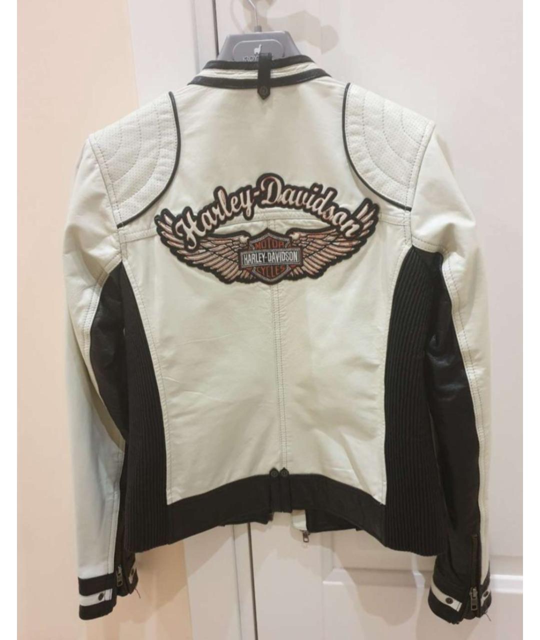 Harley Davidson Белая кожаная куртка, фото 2