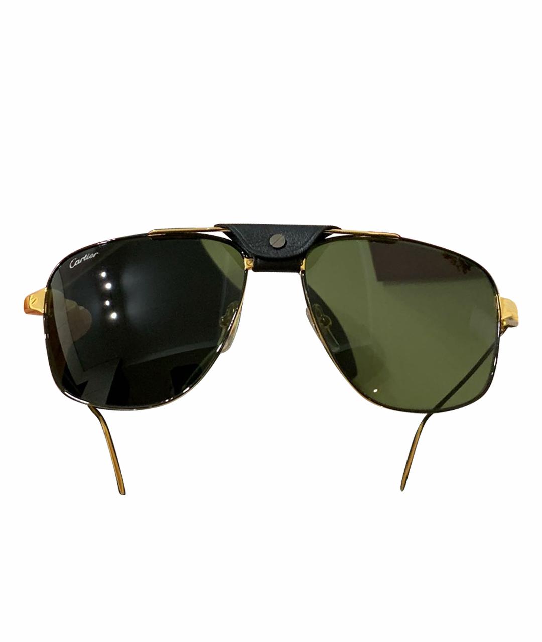 CARTIER Золотые металлические солнцезащитные очки, фото 1