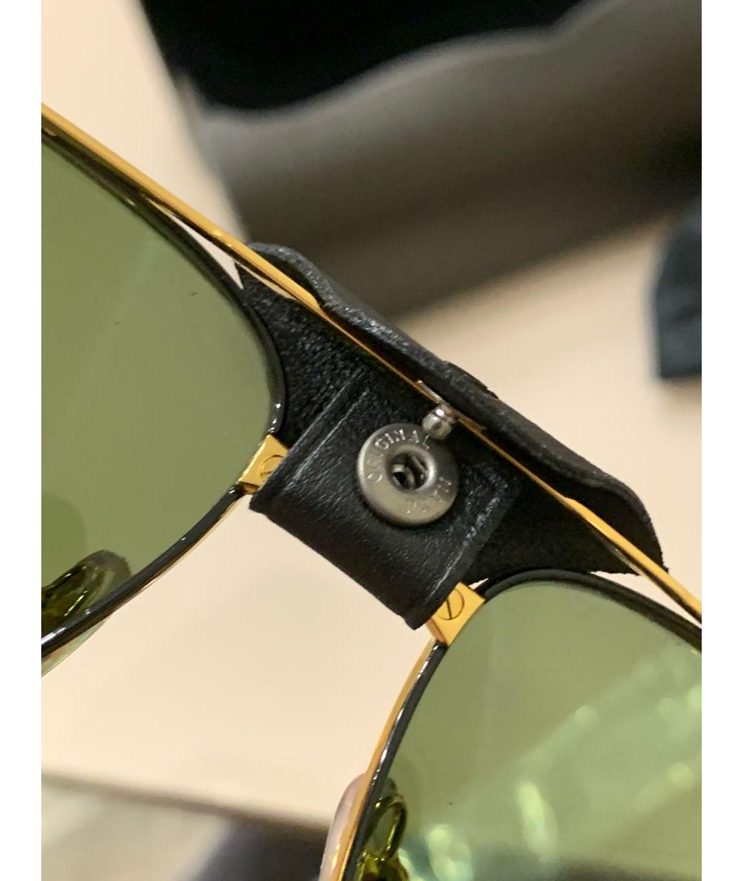 CARTIER Золотые металлические солнцезащитные очки, фото 3