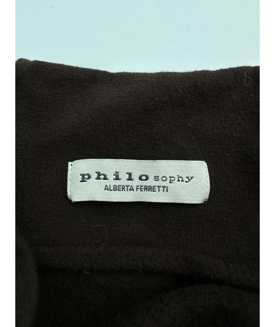 PHILOSOPHY DI ALBERTA FERRETTI Коричневый хлопковый джемпер / свитер, фото 7