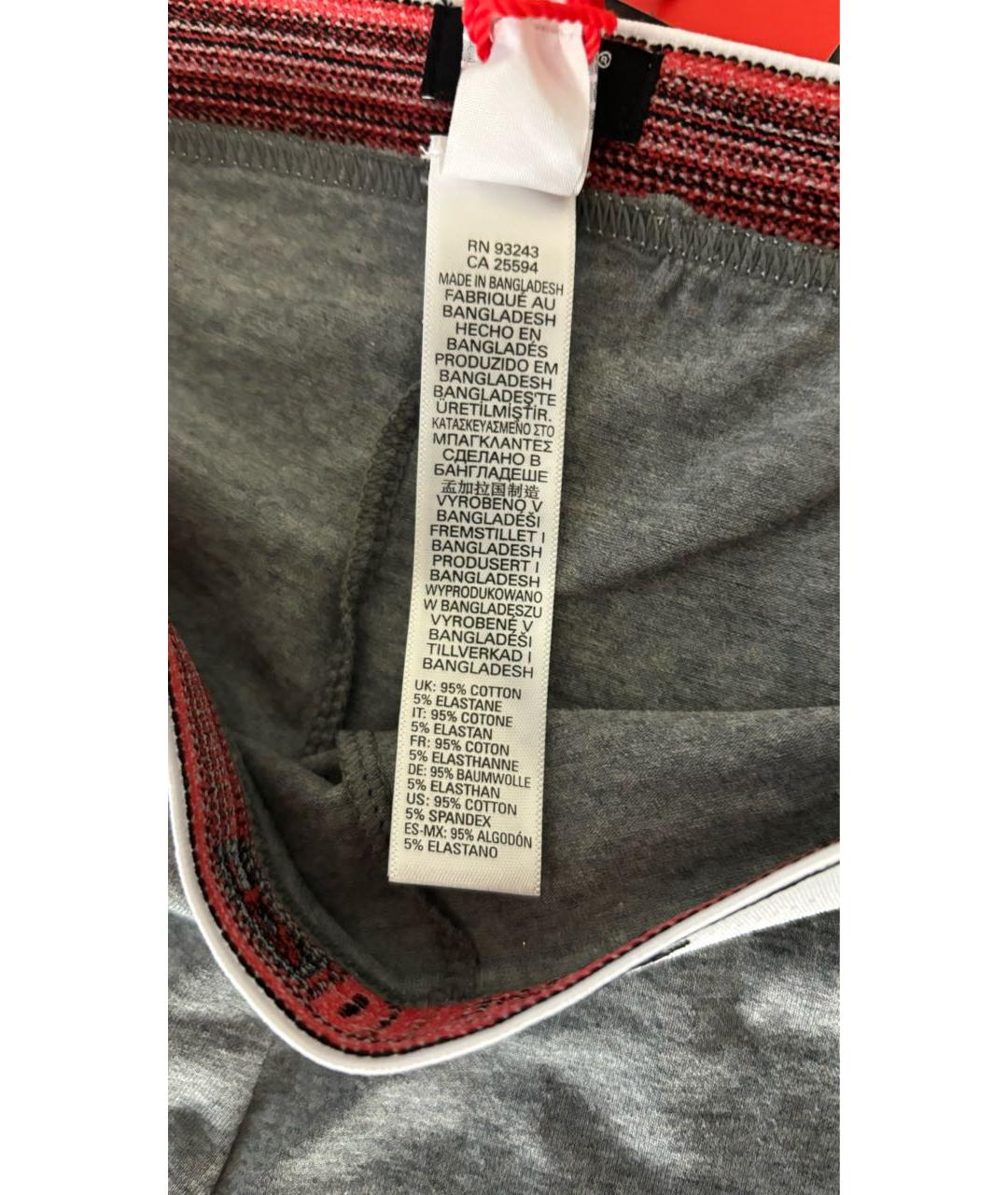 DIESEL Серые хлопко-эластановые спортивные брюки и шорты, фото 5