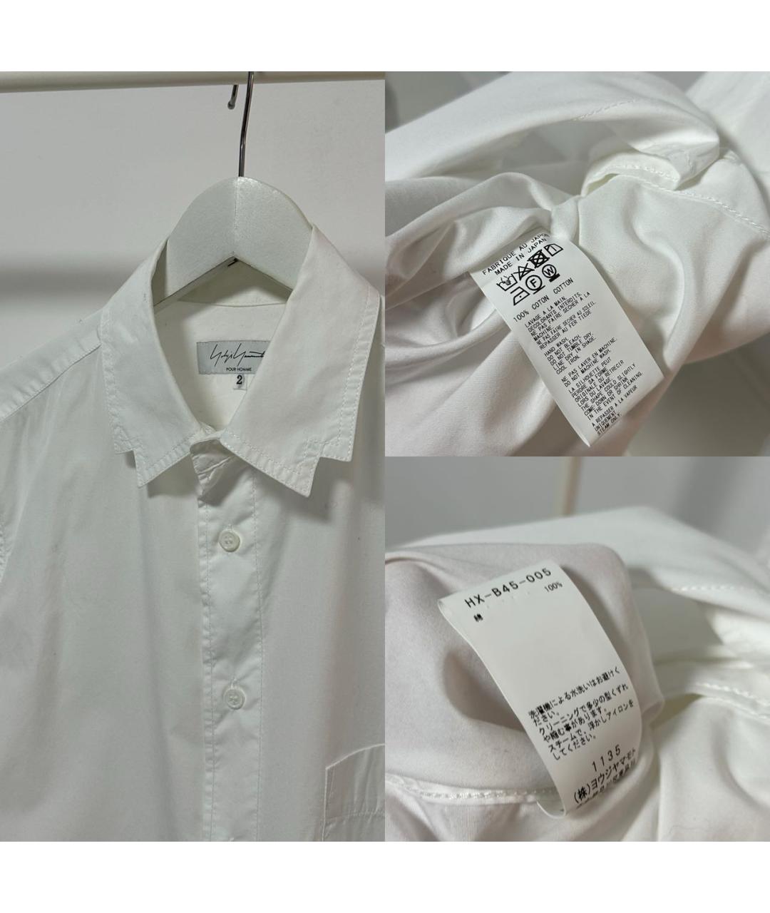 YOHJI YAMAMOTO Белая хлопковая кэжуал рубашка, фото 8