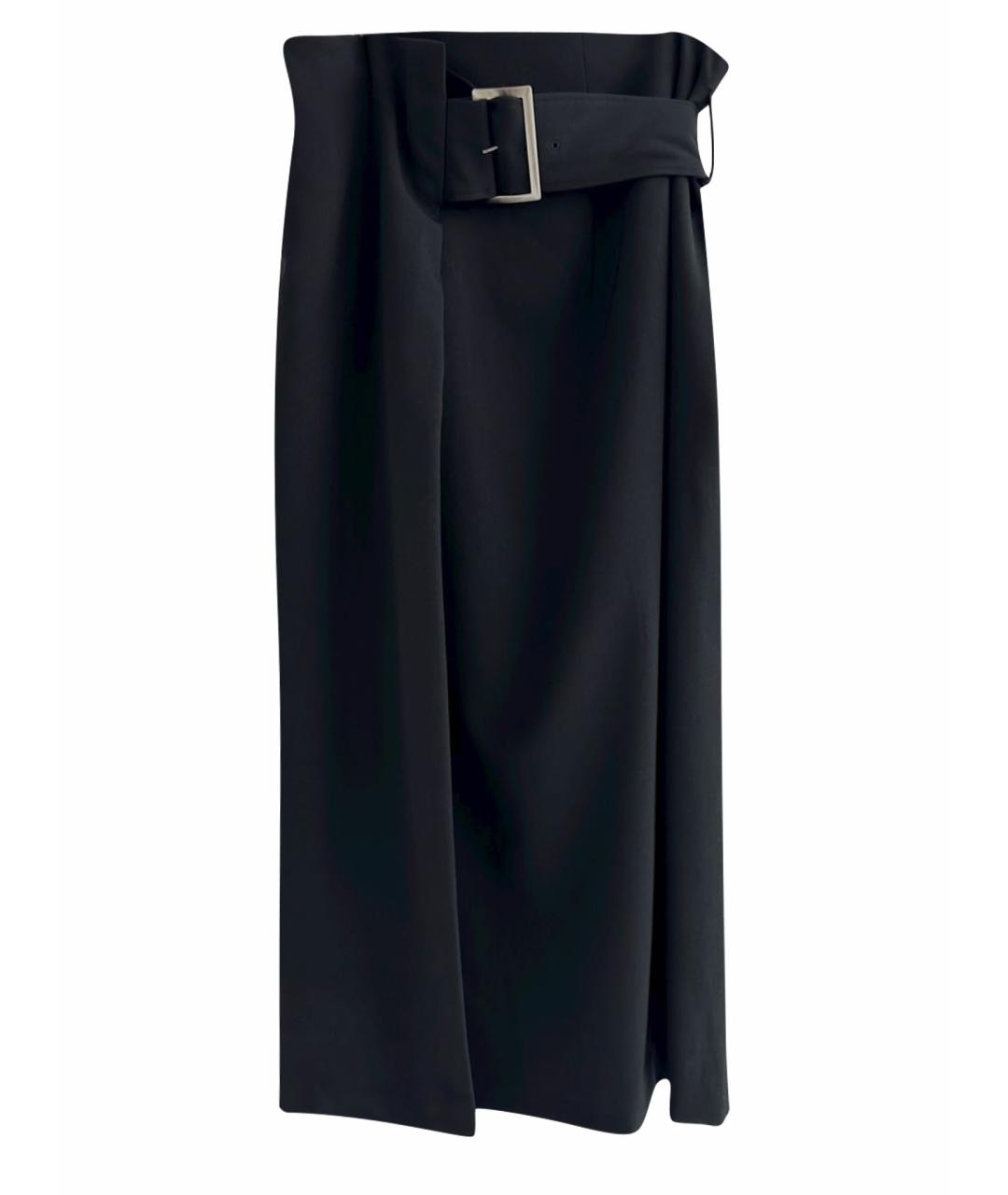 YOHJI YAMAMOTO Черная шерстяная юбка миди, фото 1