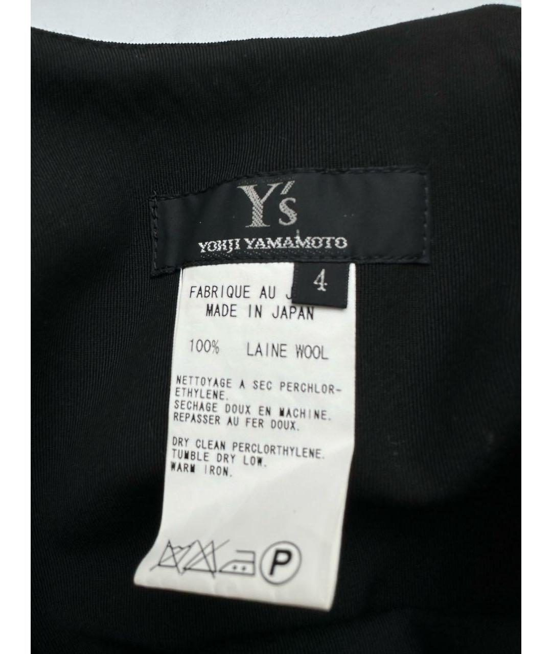 YOHJI YAMAMOTO Черная шерстяная юбка миди, фото 6