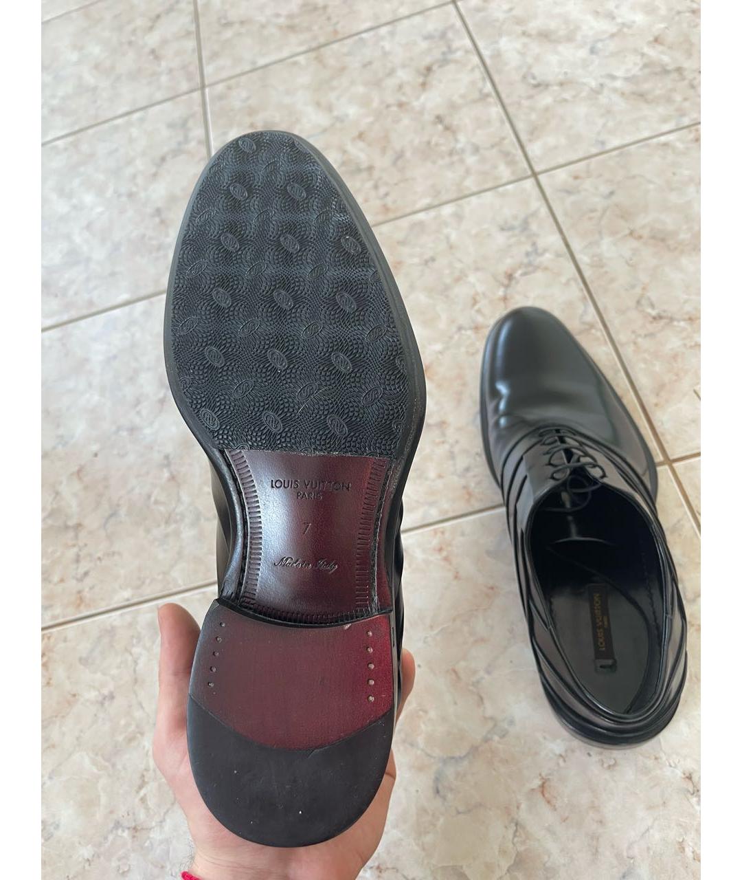 LOUIS VUITTON PRE-OWNED Черные кожаные туфли, фото 5