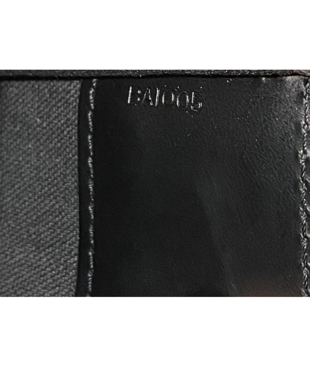 LOUIS VUITTON Черный кожаный портфель, фото 6