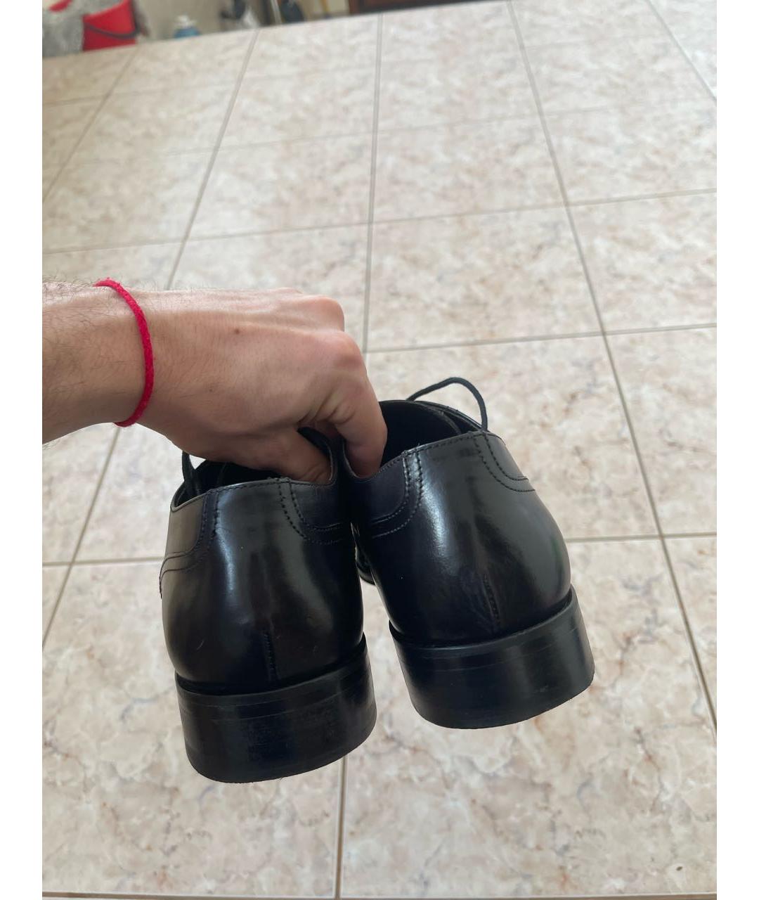 CORNELIANI Черные кожаные туфли, фото 4