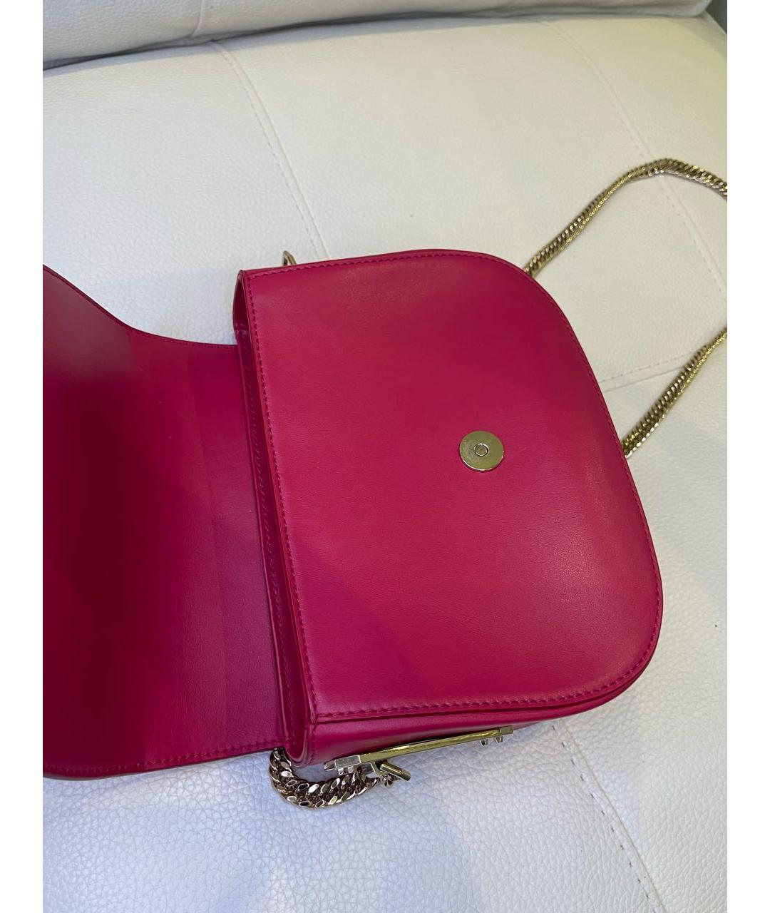 PHILIPP PLEIN Розовая кожаная сумка через плечо, фото 4
