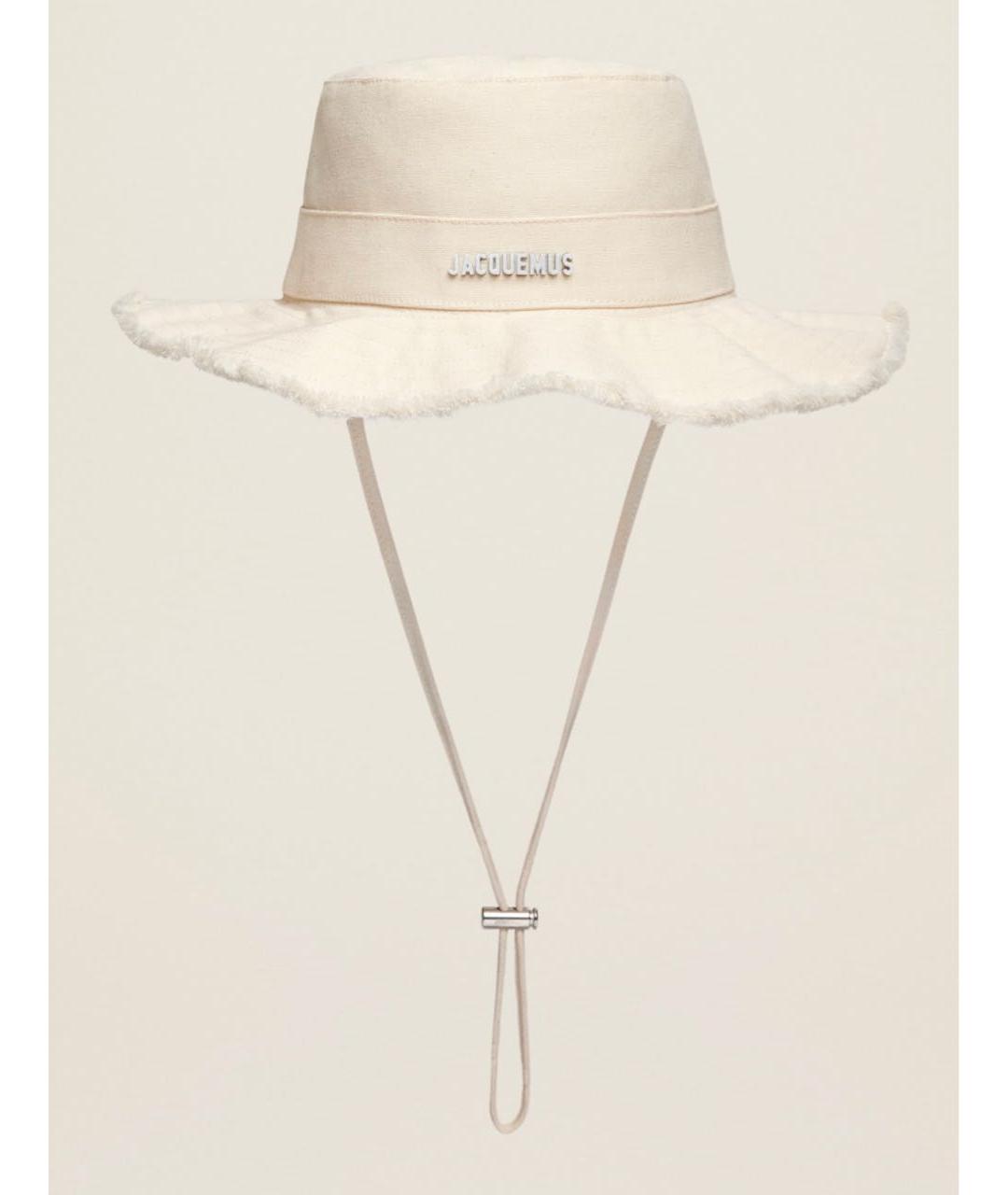 JACQUEMUS Бежевая хлопковая панама, фото 4