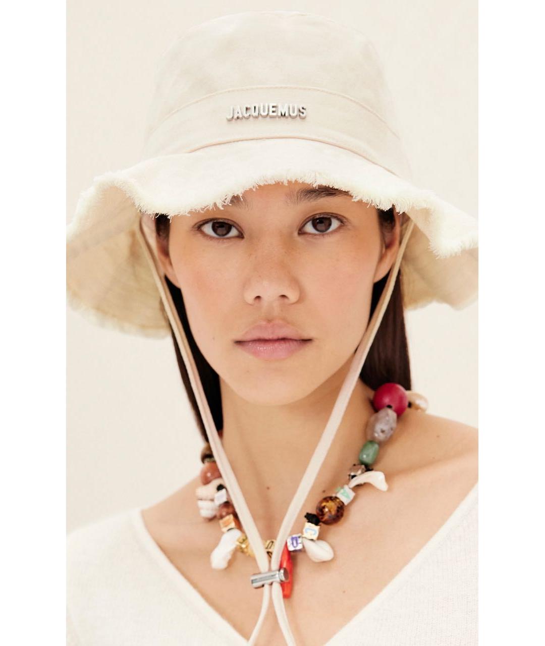 JACQUEMUS Бежевая хлопковая панама, фото 2