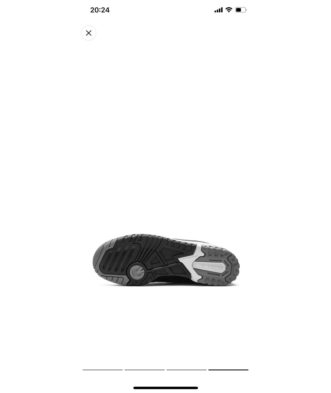 NEW BALANCE Черные кожаные низкие кроссовки / кеды, фото 8