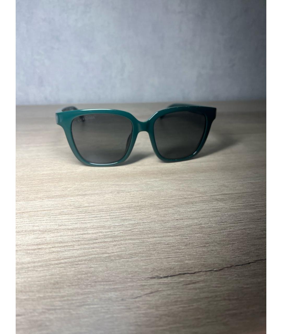 BALENCIAGA Зеленые пластиковые солнцезащитные очки, фото 5