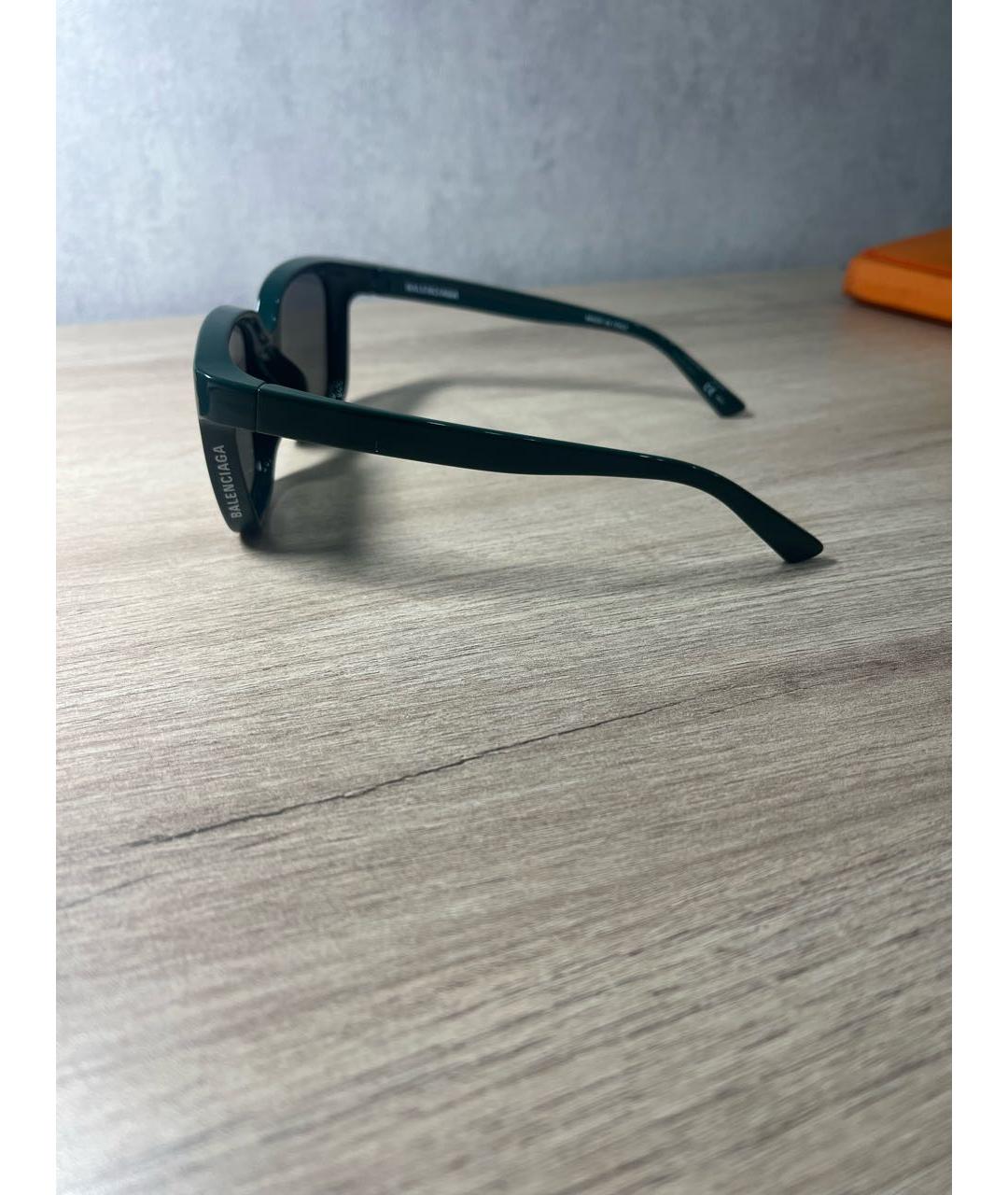 BALENCIAGA Зеленые пластиковые солнцезащитные очки, фото 3